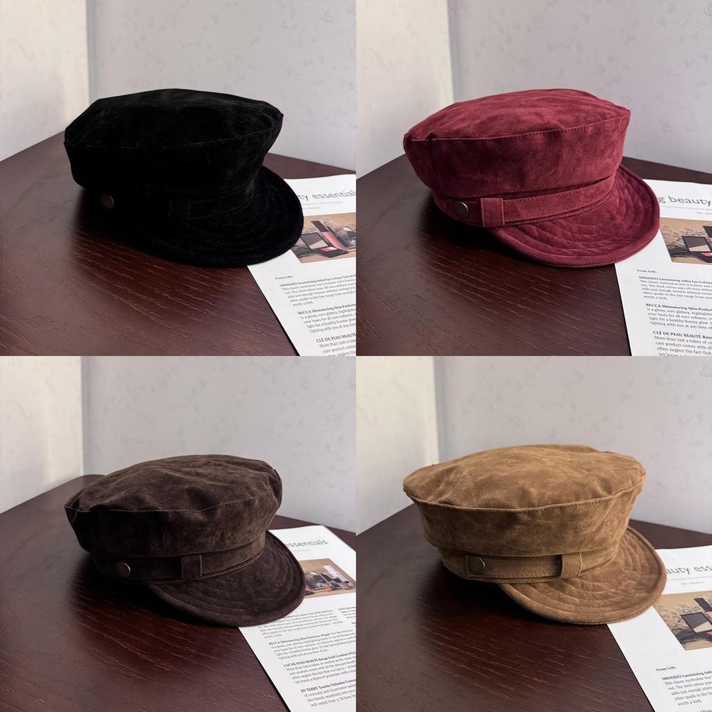 Withsuede Beret Vintage Fabric And Solid Color For Art And Fashion Lovers