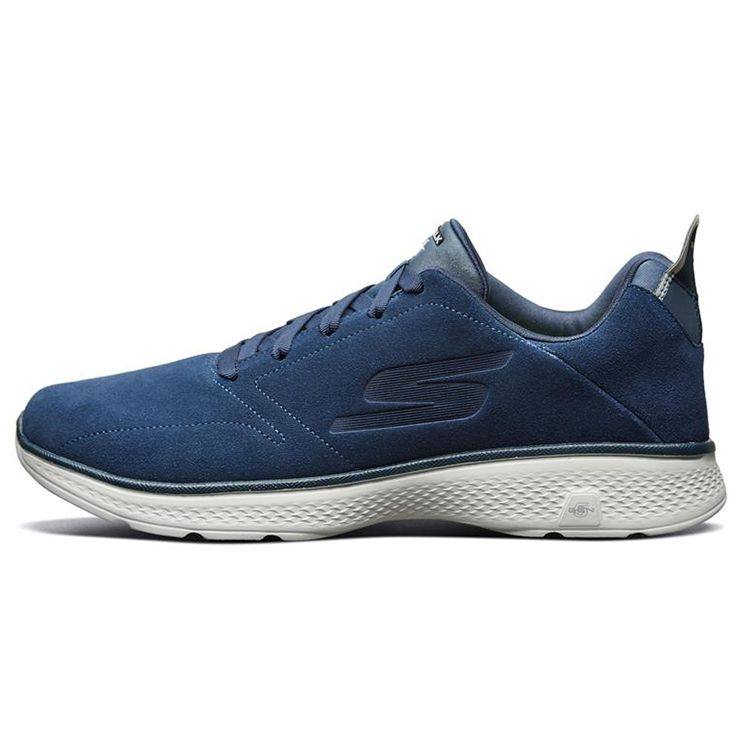 Skechers Go Walk 4 Round Toe Lace-Up Mid-Top Casual Shoes Men sneakers Blue Gray 54165-NVGY 43