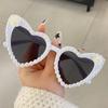 2025 Heart-Shaped Pearl Sunglasses: European & American Fashion for Women