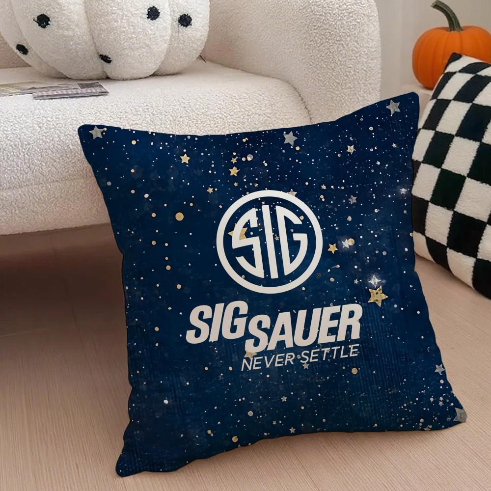 Marke Hardcore SIG Sauer Kissenbezug Wurfkissenbezug Verdeckter Knopf Strapazierfähiges Polyester Stuhlkissen