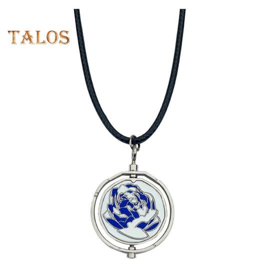 

Ожерелье с синей розой, вращающееся ожерелье с синей розой, подарок на День святого Валентина для мужчин и женщин 1pc