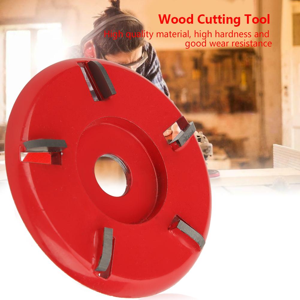 5 Teeth Arc Shaped Wood Cutting Disc Woodworking Angle Grinder Carving Polishing Tool(Red )