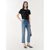 JUZUI Women's Fruit Embroidered Beaded Slim-Fit T-Shirt