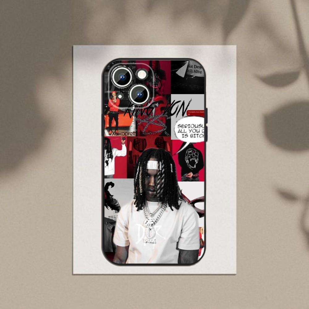 Rapper Lil Durk Phone Case Phone Case For Apple iPhone 15,14,13,12,11,XS,XR,X,8,7,Pro,Max,Plus,mini Silicone Black Cover