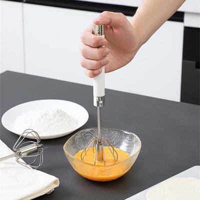 Kitchen Small Tool Semi-automatic Manual Egg Beater Stainless Steel Semi-automatic Rotary Egg Mixer