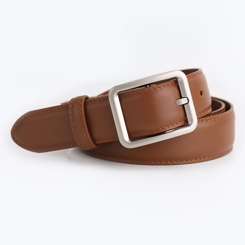 Meier Echtleder Gürtel - minimalistischer Gürtel für Damen - hochwertiges Rindsleder - vielseitiger Gürtel für Jeans und mehr