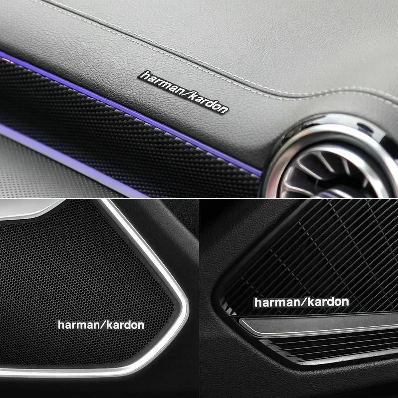 Σήμα Harman Kardon αλουμινίου 3D αυτοκόλλητα ηχοσυστήματος αυτοκινήτου Για mercedes benz kia sportage cooper volkswagen Mitsubishis Cadillac focus