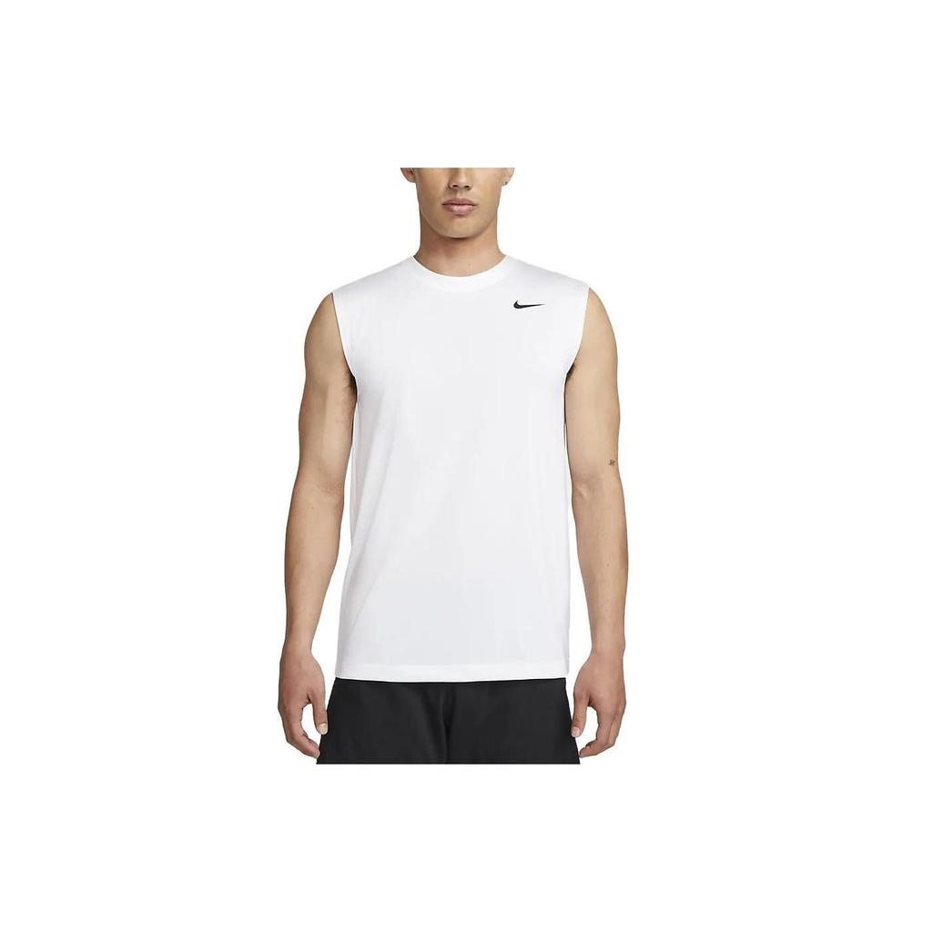 Nike Solid Color Logo Sleeveless Tank Top Men Tops White DX0992-100