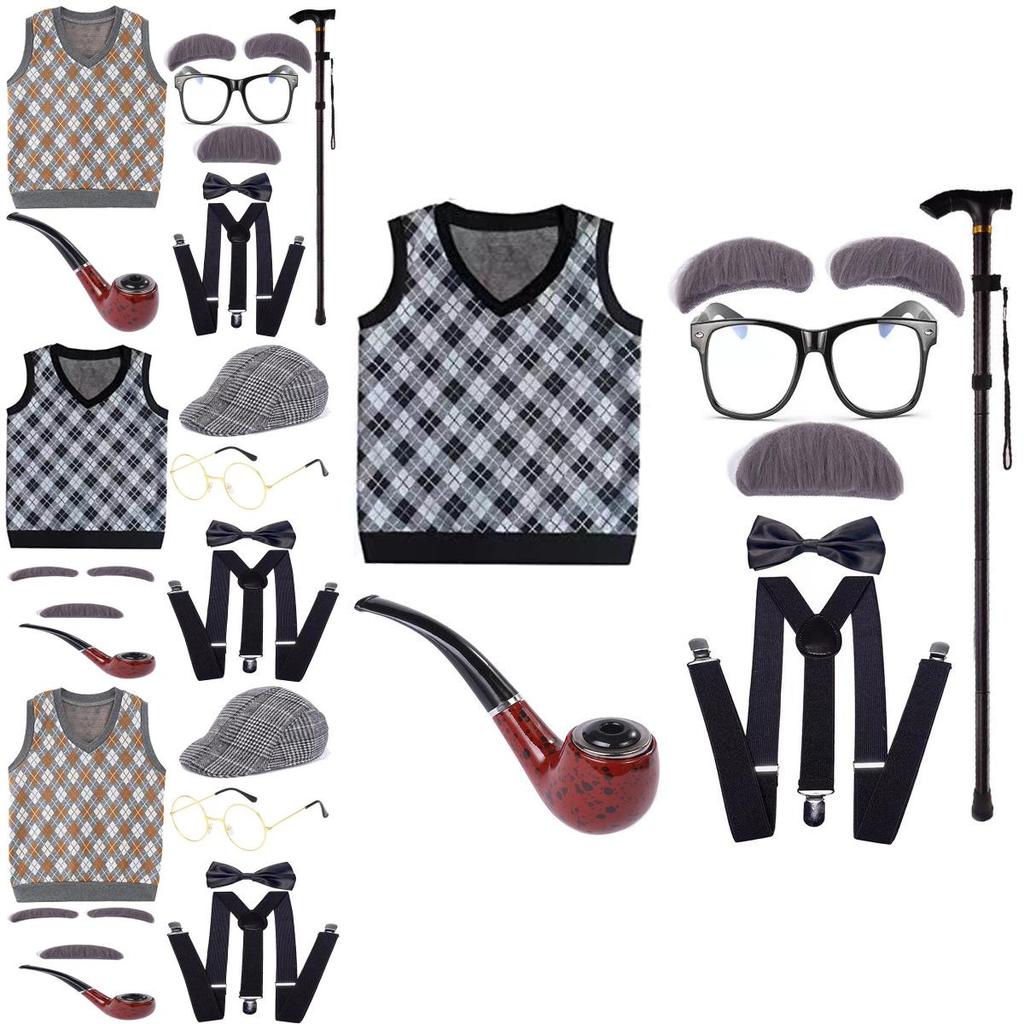 Charming Polyester Fiber Children Grandfather Costume For Boys In Various Colors And Sizes