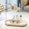 Stainless Steel Rod Desktop Storage Tray Space Saving Makeup Storage Display Stand  Skincare