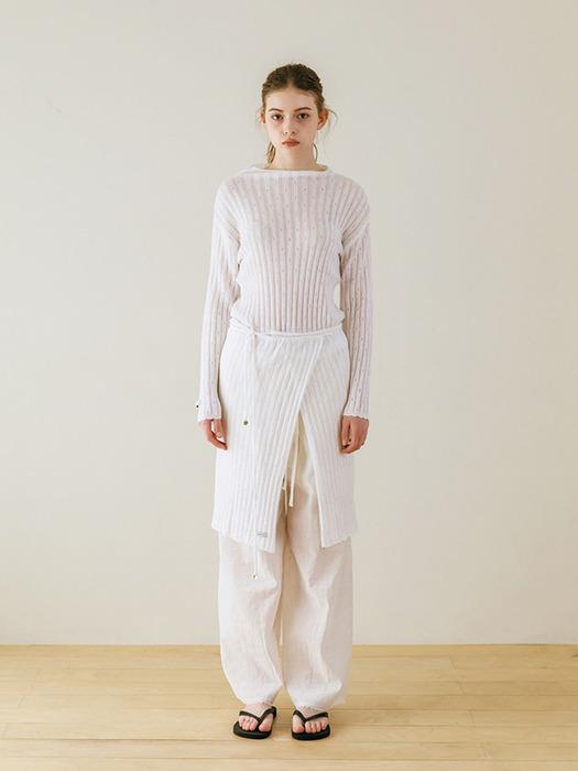 TINKNIT Pony Cotton Pants _ White