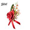 Long-lasting Color Corsage Men Suit Artificial Flower Wristlet Band Reusable