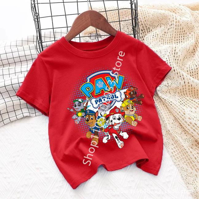 Cool TShirt Skye Chase Summer Oneck Tops Boy Girl Number Tees Animal Baby Birthday Clothes Cartoon Casuals Tops
