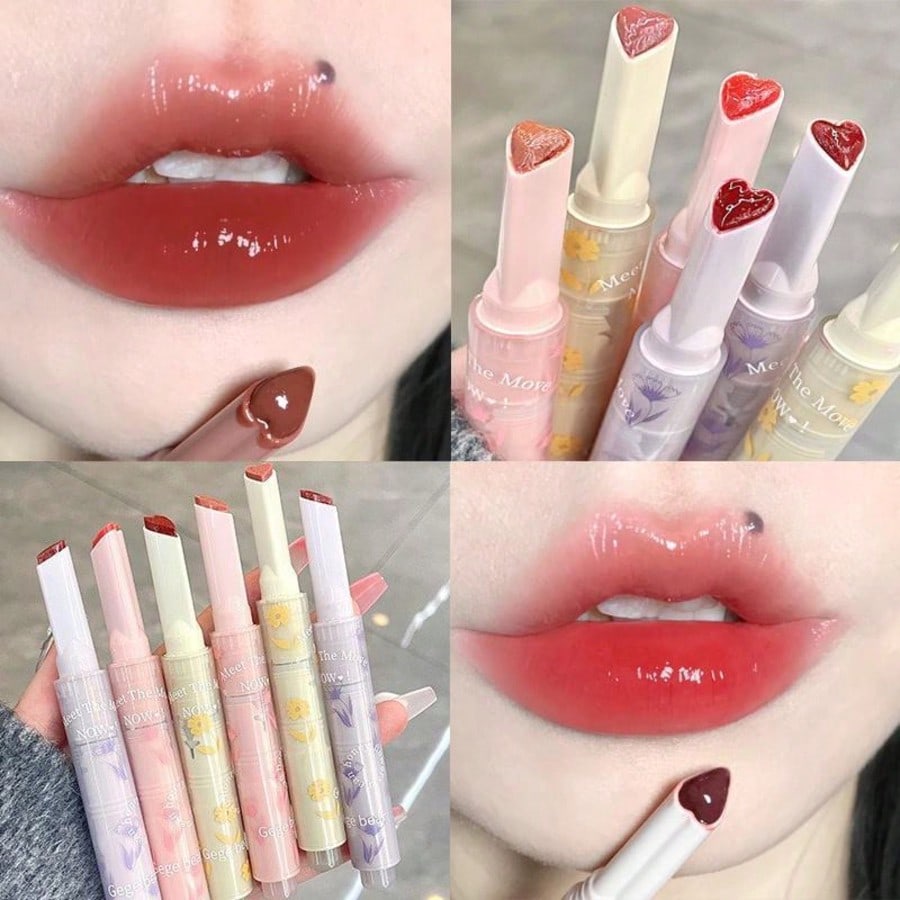 Hydrating Glossy Tinted Lip Balm, Long Lasting Color Payoff Moisturizing Non-Sticky Lip Care, Plumpi