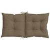 Low Back Chair Cushions 2 Pcs Melange Taupe 100 X 50 X 7 Cm Fabric