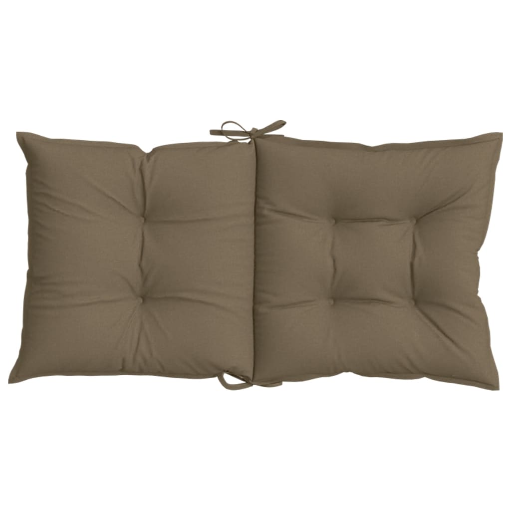 Low Back Chair Cushions 2 Pcs Melange Taupe 100 X 50 X 7 Cm Fabric