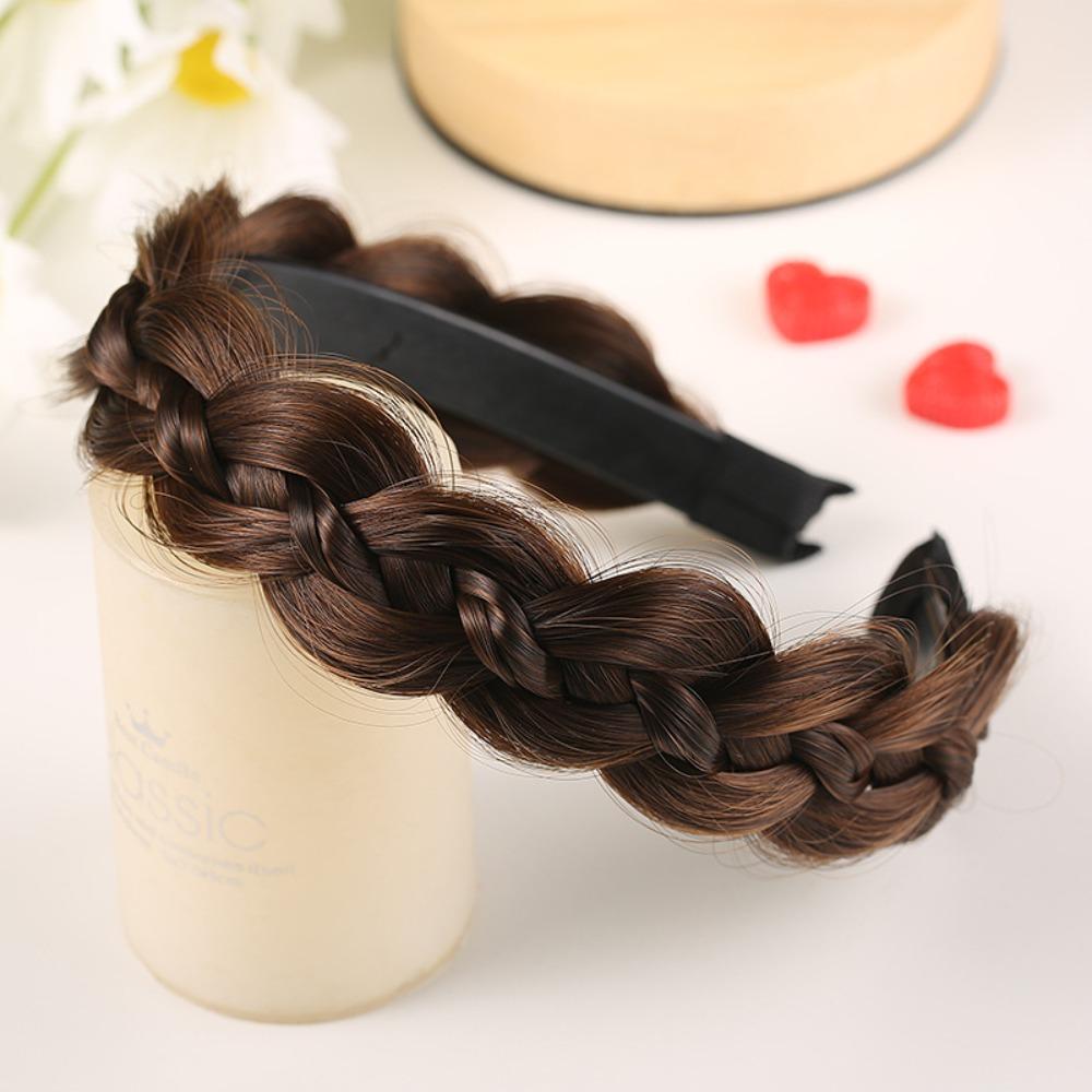 Fashion Fishbone Braid Headband Non-slip Korean Head Wrap Women Hair Hoop  Women Gift