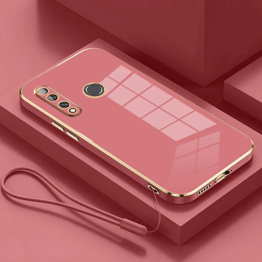 

Чехол премиум-класса для Honor 9X, чехол для Honor 9X, роскошный чехол для телефона с квадратным покрытием, чехол для телефона Honor 9X STK-LX1, противоударная задняя крышка премиум-класса для Honor 9X Honor 9X (China)&Case & Strap вино красного