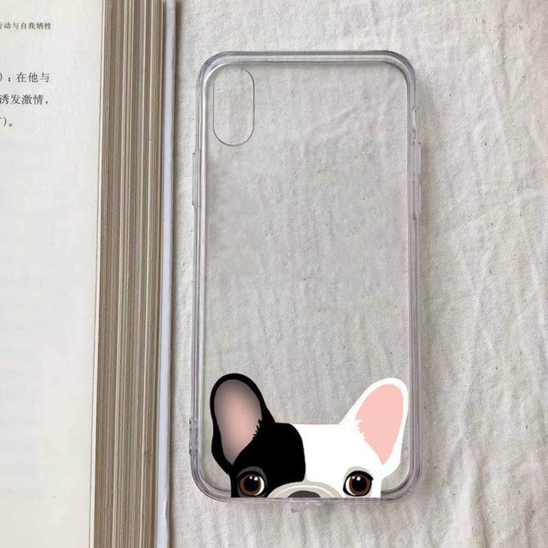 Cat French Bulldog Phone Case for iPhone 11 12 13 mini pro XS MAX 8 7 6 6S Plus X 5S SE 2020 XR case