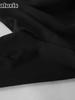 Women's Autumn Chic Elegant Slim Fit Waist Black Blazer Workwear V-Neck Suit Jacket