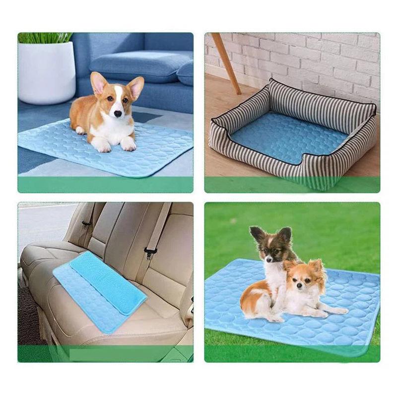 Summer Ice Silk Cooling Mat for Pets - Soft, Comfortable, and Breathable Mat for Cats and Dogs.