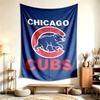 Chicago Cubs (1) Arazzo Adatto Per Decorare Case Dormitori E Camere Da Letto Morbido Al Tatto E Un Regalo Perfetto Per Amici E Familiari