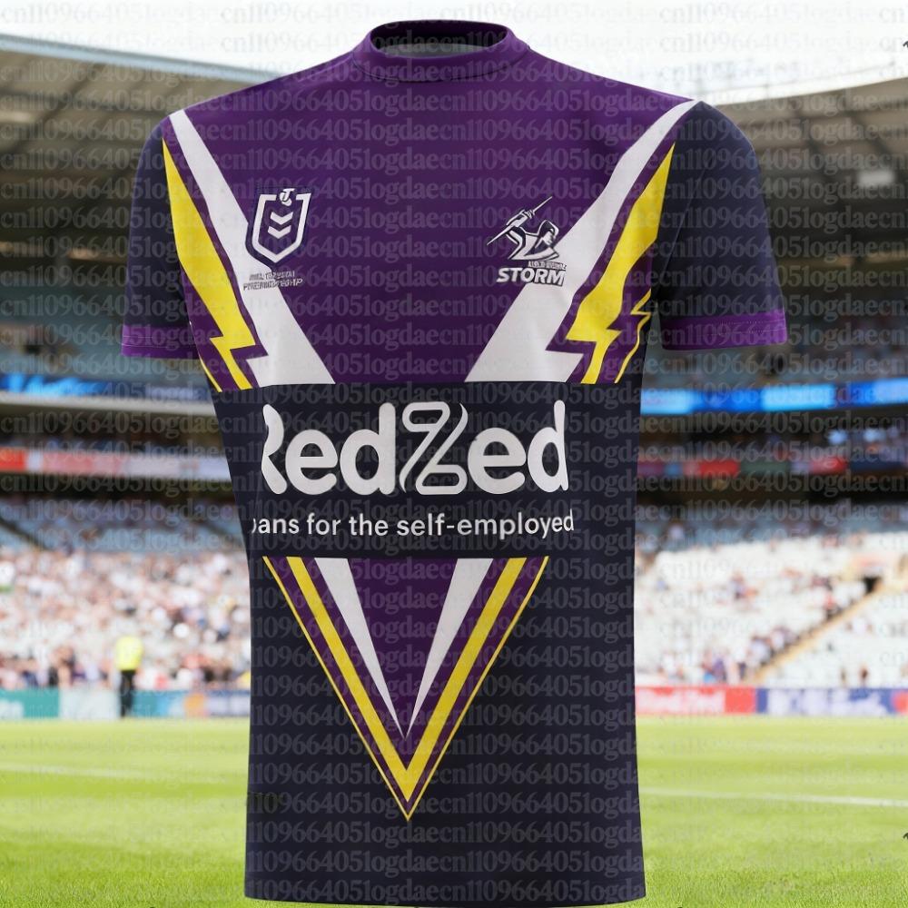 Melbourne Storm 2026 Męska Koszulka do Rugby, Koszulka Australijskiego Futbolu, Koszulka Piłkarska, Odzież Sportowa Casualowa do Treningu dla Dorosłych, Drukowana 3D