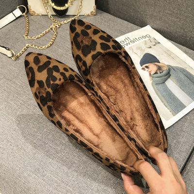 Scarpe da Donna Primavera Taglie Grandi 34-43 Ballerine Mocassini Punta Acuta Scollatura Bassa Slip-on Mocassino da Donna Leopardo Scarpe da Donna 2025