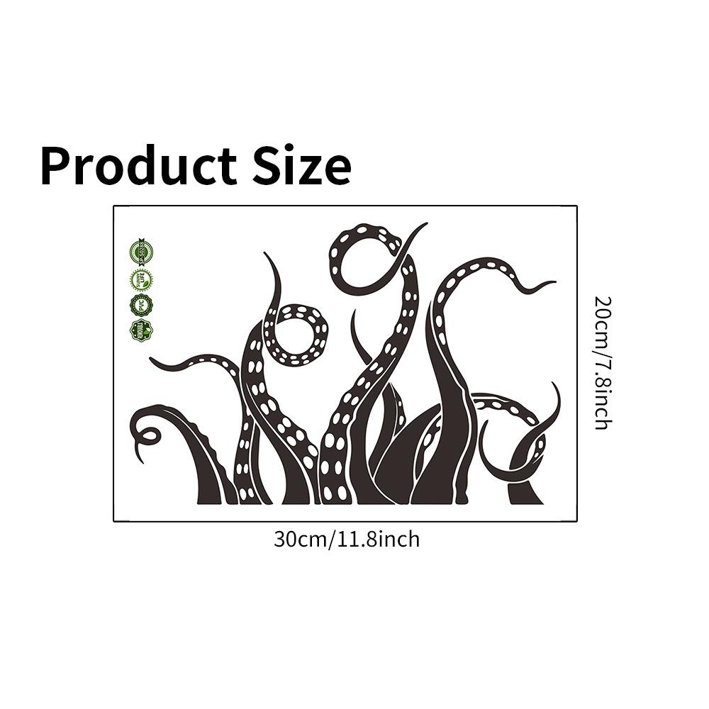 

Наклейки на стены с щупальцами осьминога для туалета, декоративная наклейка, наклейка для дома, черная настенная наклейка, наклейка для ванной комнаты с щупальцами для сиденья унитаза