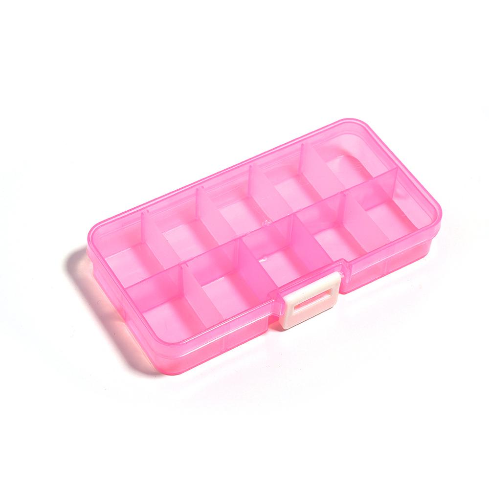10-15 Grids Plastic Transparent Storage Box Square Adjustable Organizer with Cover for Jewelry Beading Compartment Storage Case