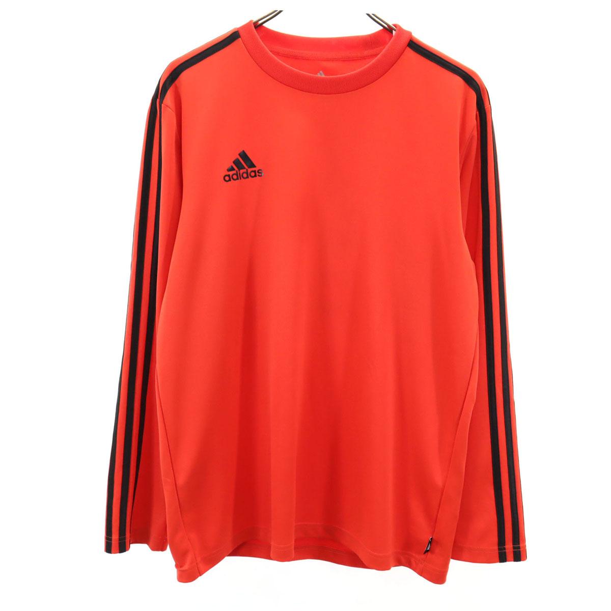 

adidas Back print Football Long sleeve Wear O Orange 3 Lines Men s Used