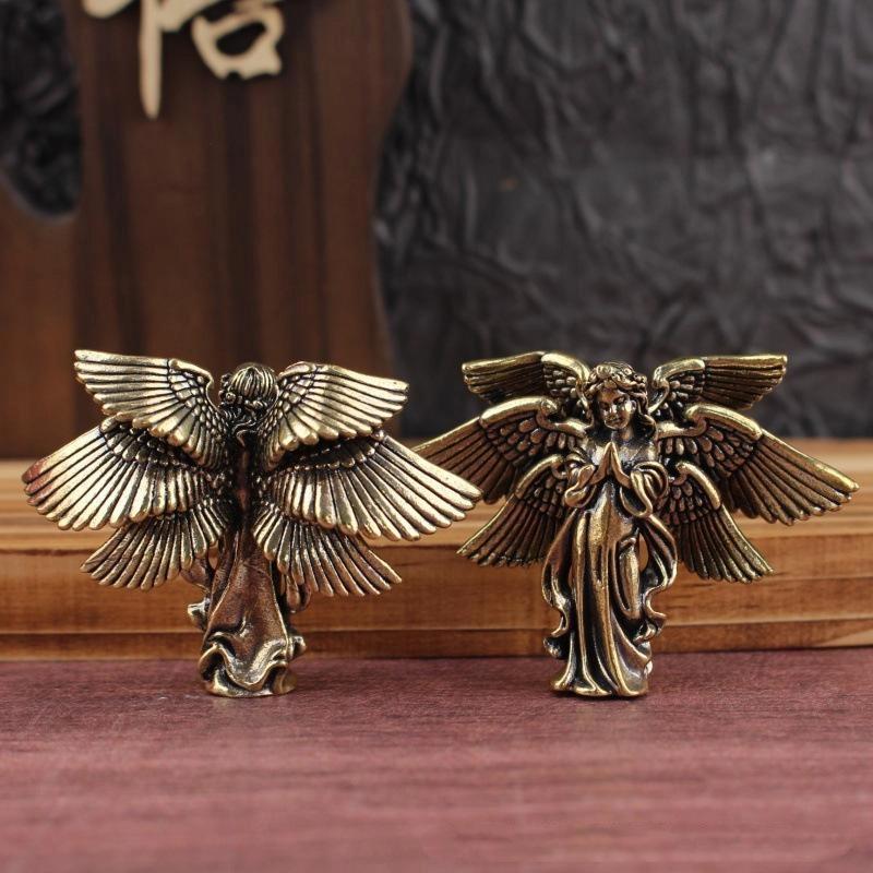 God Of Love Cupid Statue Small Ornaments Brass Guardian Angel Figurines Desktop Decorations Home Decor Accessories