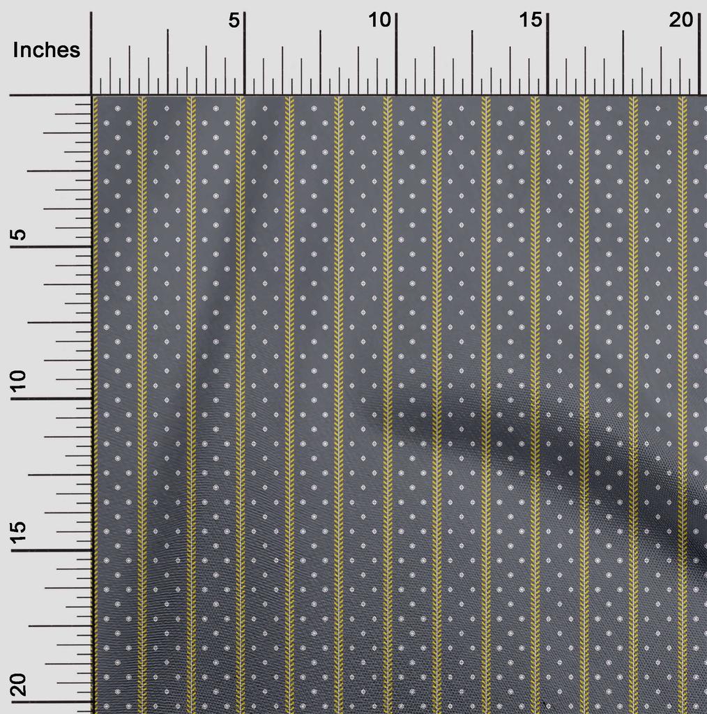 oneOone Cotton Flex Fabric Stripe|Hexagon & Triangle Geometric Printed Fabric 1 Yard 40 Inches