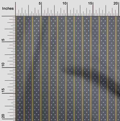 Baumwoll-Flex-Stoff Gestreift|Geometrisch Bedruckter Stoff mit Sechseck & Dreieck 1 Yard 40 Zoll