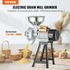 VEVOR Elektrische Getreidemühle, 3000W Gewürzmühlen, Kommerzielle Maismühle mit Trichter, Pulvermaschine mit einstellbarer Dicke