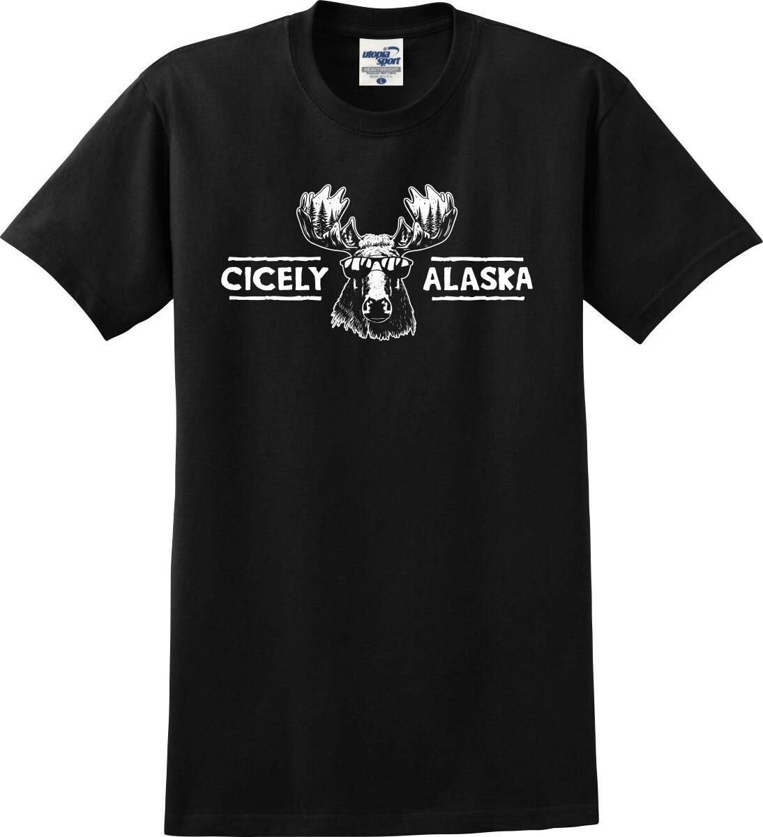 

Cicely Alaska Moose with Sunglasses Unisex T shirt (S-5X) 3XL