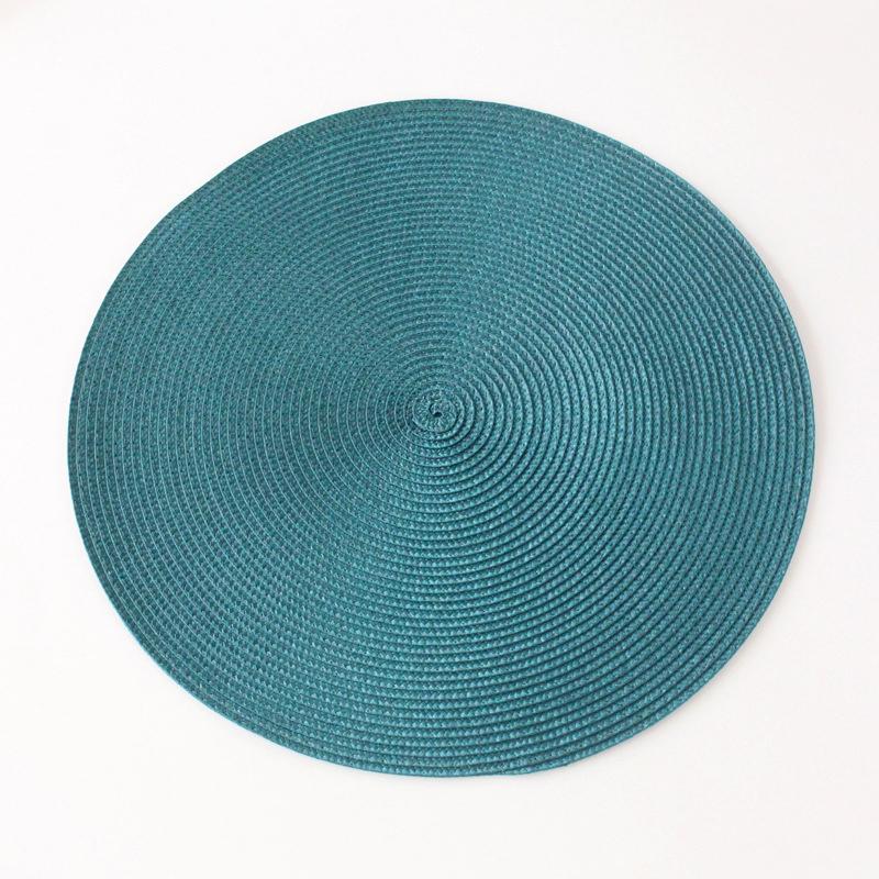 Rundes, gewebtes, rutschfestes Tischset, Untersetzer, Café-Tasse, Esstischmatte, nordisches Küchenzubehör, Servietten, Geschirr, Wohnkultur