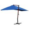 vidaXL Ampelschirm mit Holz-Mast 400x300 cm Blau