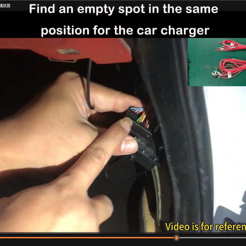 Car ambient lights used with BMW car door power cords, male and female door power extension cables