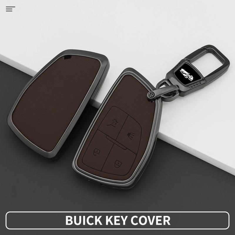 Leather Car Key Case for Chevrolet Tahoe Suburban for GMC Yukon for Buick S Plus Avenir