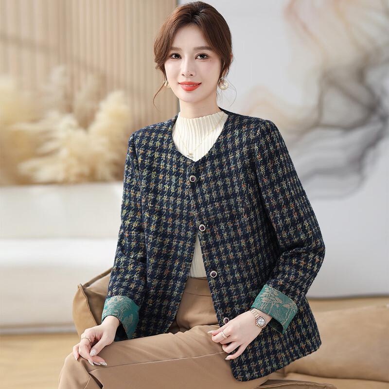 YUZHAOLIN Women s Autumn Elegant Lapel Coat 5XL