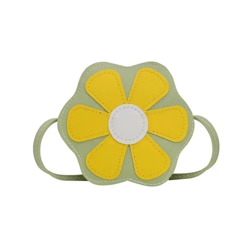 Girls Cute Flower Shoulder Bag Coin Purse Coin Pouch Wallet Kids Mini Crossbody Bag Handbags Casual Bags Children Messenger Bag