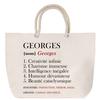Beach Bag - PLANETEE - Georges - Rope Handle - Large Size - Customizable (first Name)