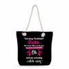 Gymnastics print thick rope single-shoulder beach bag 7245 CLE