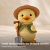 Duck Figurine with Hat Cute Statue Miniature for Tabletop