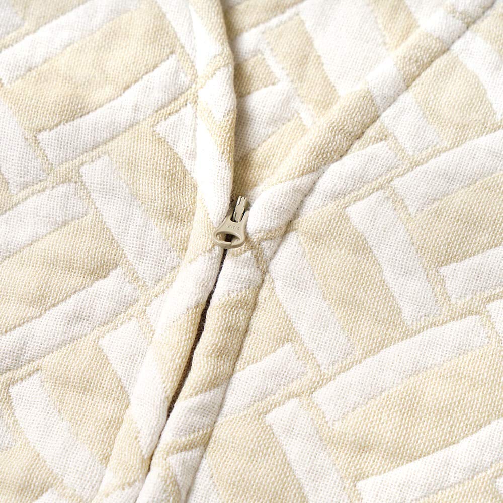 10mois Fluffy Gauze Long Hanten Kagome 19171022 (6-Layer Gauze) (Hanten), Pattern, Beige,