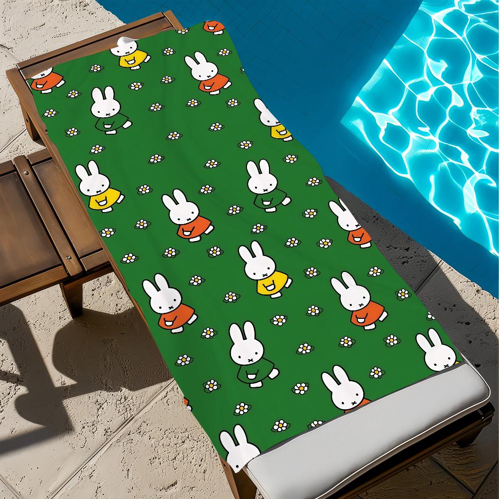 Cute M-Miffy Towel Beach Towel Quick-Drying Soft Travel Shower Same Style For Men And Women Sports