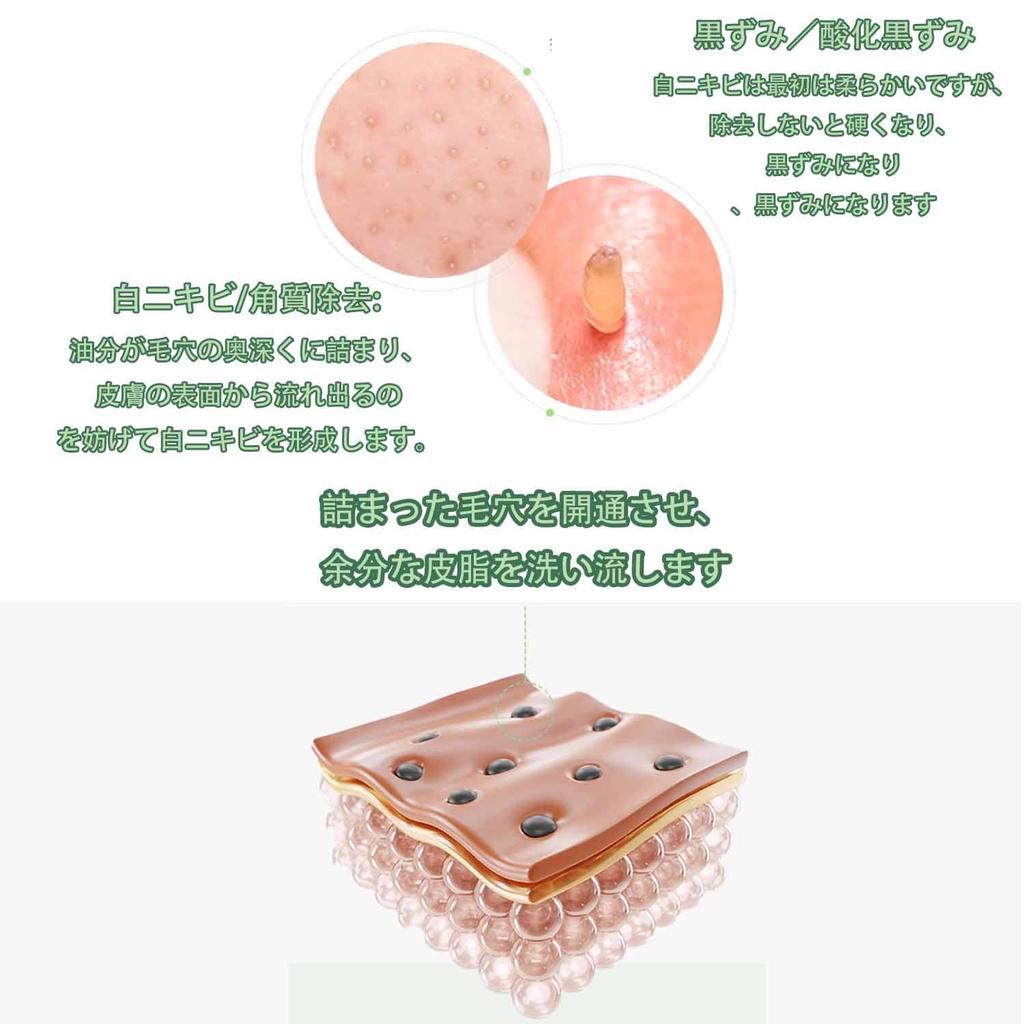 Coehaopike Blackhead Remover Comfortable Pore Sebum Pore Dirt Unisex Tool, Double-Sided Multi-Function, Care, Removal, Removal, Cleansing, Compact,