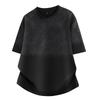 Camiseta de manga curta masculina de verão casual solta meia manga camiseta masculina respirável