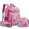 3PCS Creative Fashion Schoolbag Cute School Backpack Kids Waterproof Cartoon Pattern Unicorn Dinosaur School Bags For Girl Boy